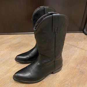 IUV Mens Black Cowboy Boots SIZE 10